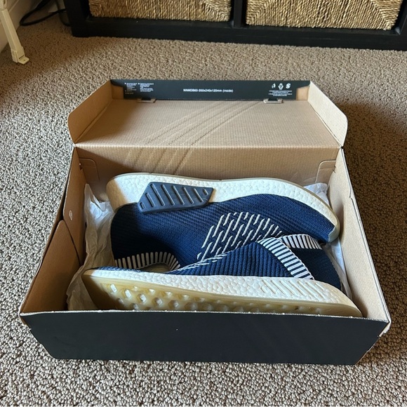 adidas NMD CS2 Primeknit Ronin Stripes Size 13 Navy White Gum PK Boost BA7189 - Picture 3 of 11